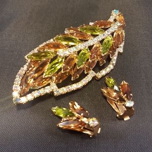 Vintage Brooch and Earrings